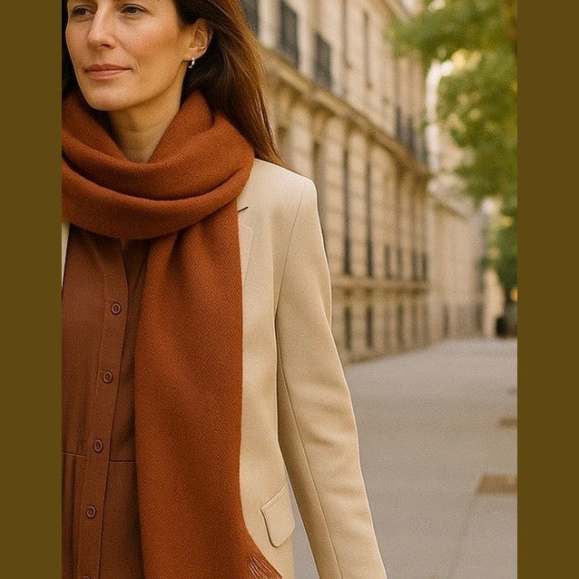 Pashmina cashmere 100%, 18 colores disponibles.