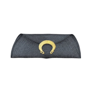 Cartera rafia INVITADA con aro Omega.