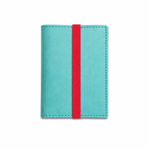 Turquoise blue and ruby ​​wallet, Icon Piamonte 950.