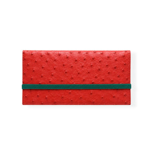 Cartera leggera -grabado avestruz-Ltd-2 tonos