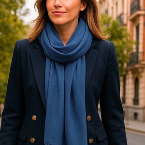 Pashmina cashmere 100%, 18 colores disponibles.