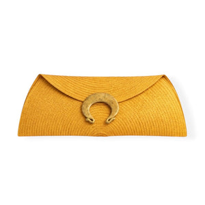 Cartera rafia INVITADA con aro Omega.