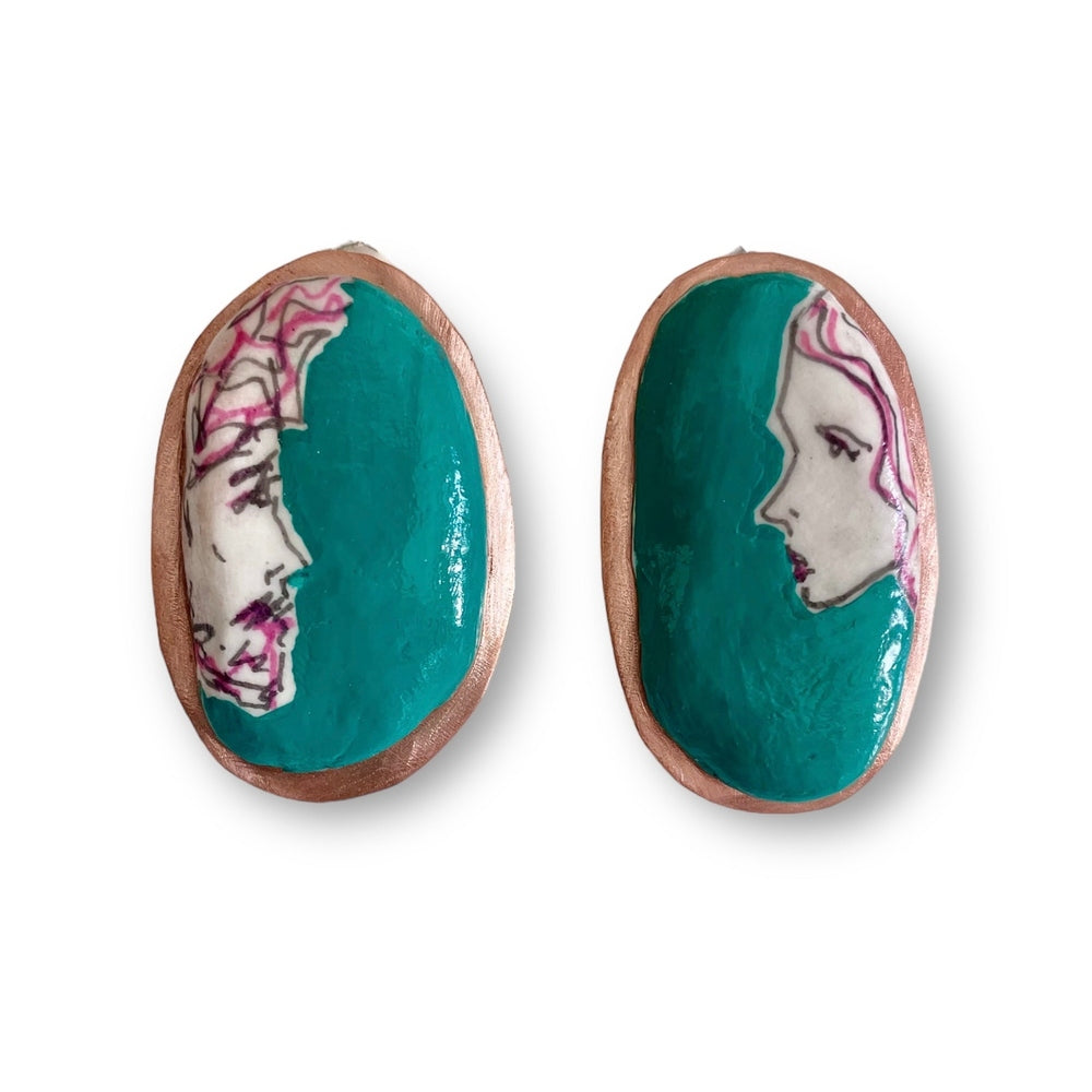 Pendientes artísticos May Gañán NEW in! - Pendientes Esmeralda: