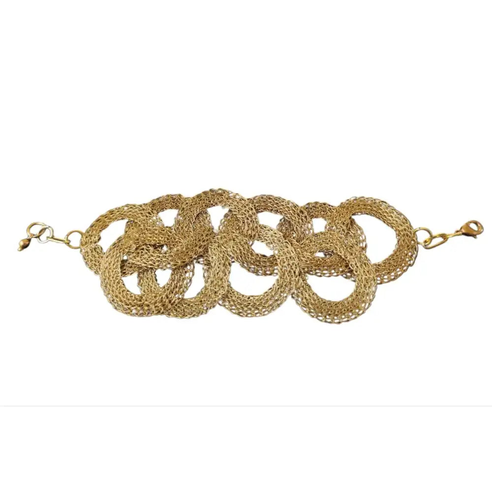 Brazalete dorado eslabones- Flow Jewelry New!
