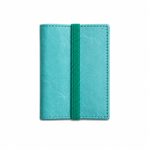 Turquoise blue and ruby ​​wallet, Icon Piamonte 950.