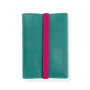 Turquoise blue and ruby ​​wallet, Icon Piamonte 950.