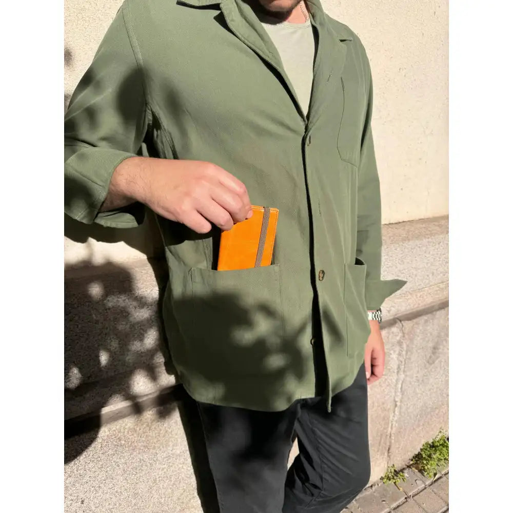 Cartera hombre 933-15 colores en stock - Mandarina + khaki - cartera