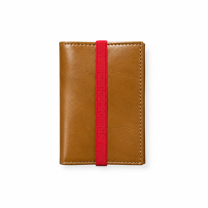 Small leather and red folding wallet, Icon Piamonte 950.