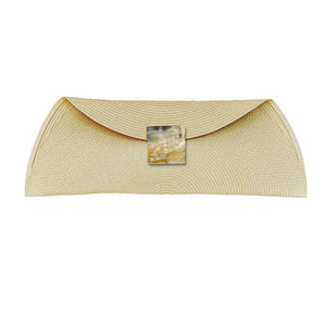 Bolso boda, cartera rafia y asta cuadrada