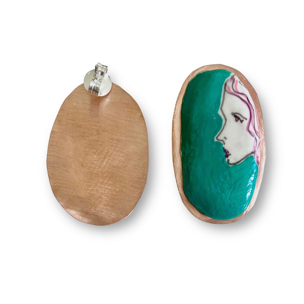 Pendientes artísticos May Gañán NEW in! - Pendientes Esmeralda: