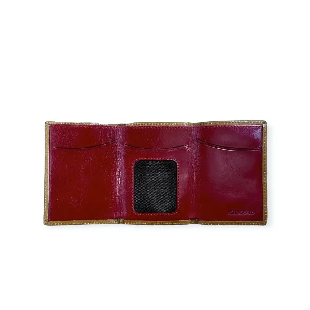 Petit portefeuille à rabat en cuir et rouge, Icon Piamonte 950.