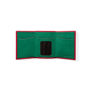 Petit portefeuille rouge classique. Choisissez votre combinaison.