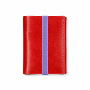 Slim men's wallet, orange red. Icon Piamonte 950
