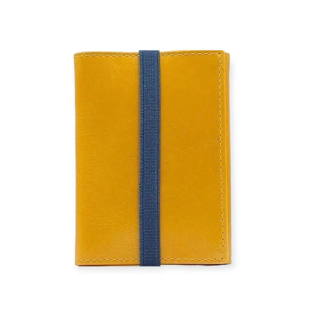 Small yellow leather wallet, Icon Piamonte 950