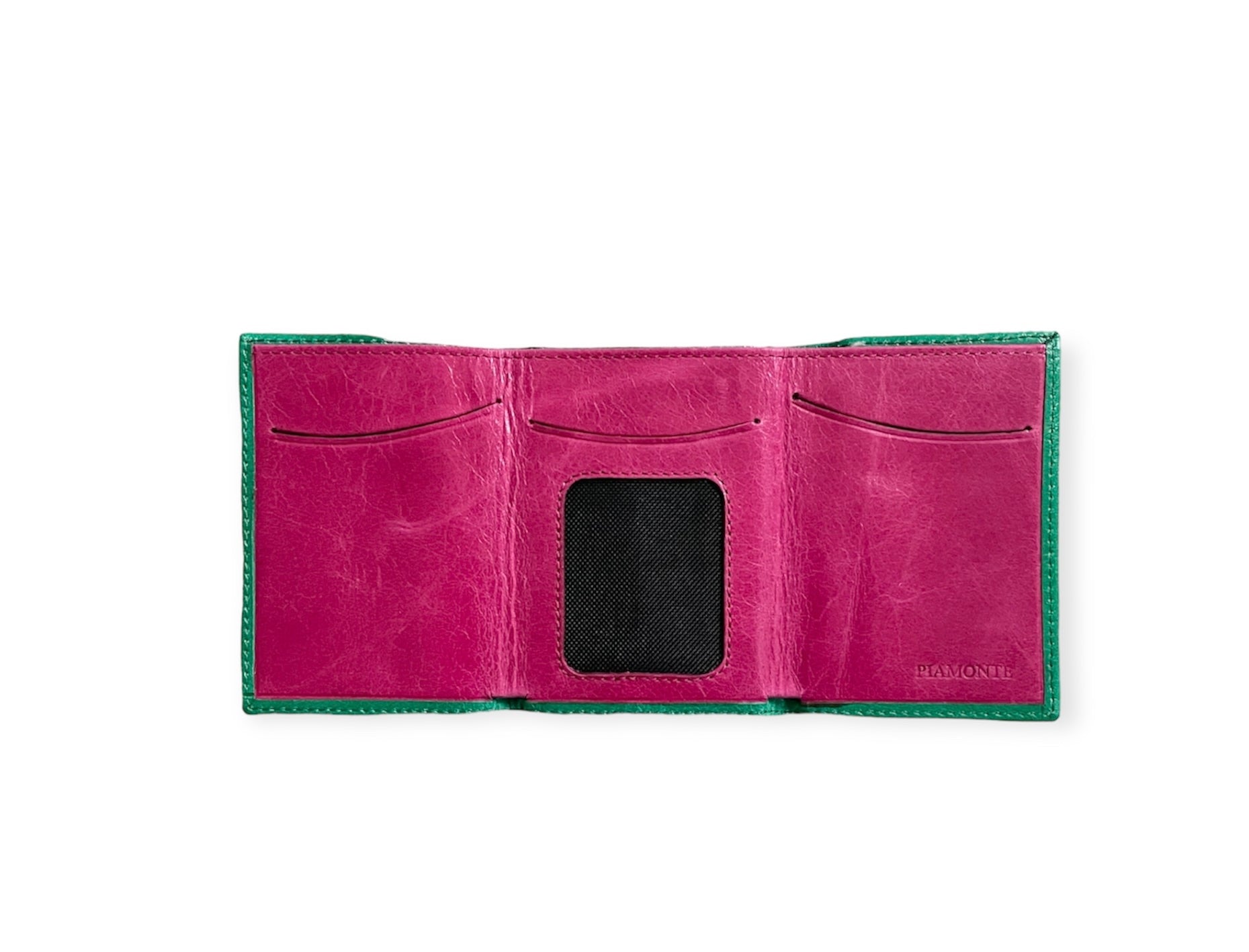 Small emerald green wallet, Icon Piamonte 950