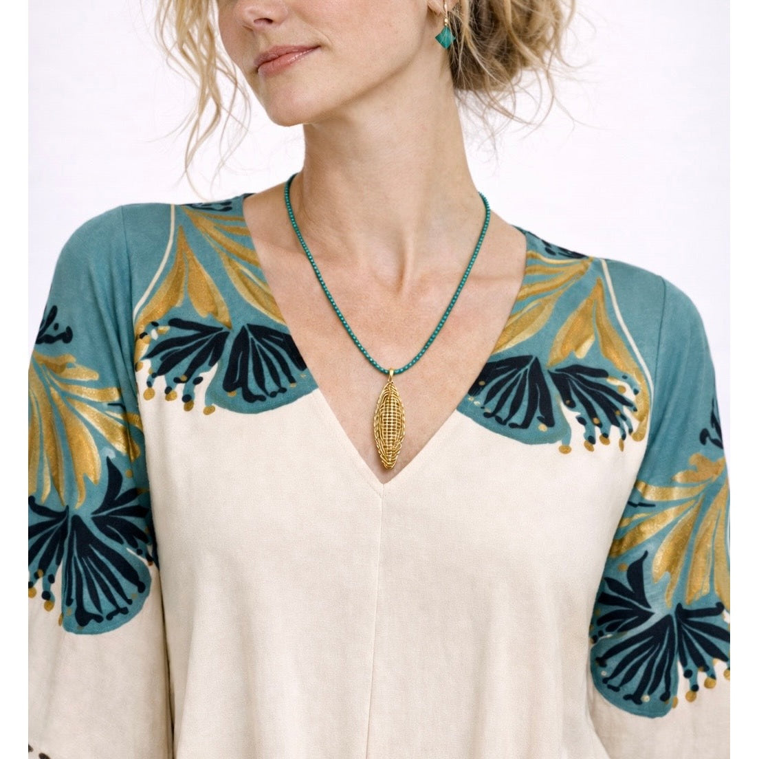 Colgante hoja tejido a mano, de Flow-New!