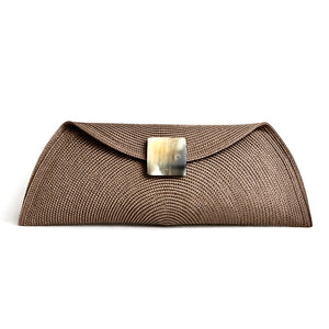 Bolso boda, cartera rafia y asta cuadrada