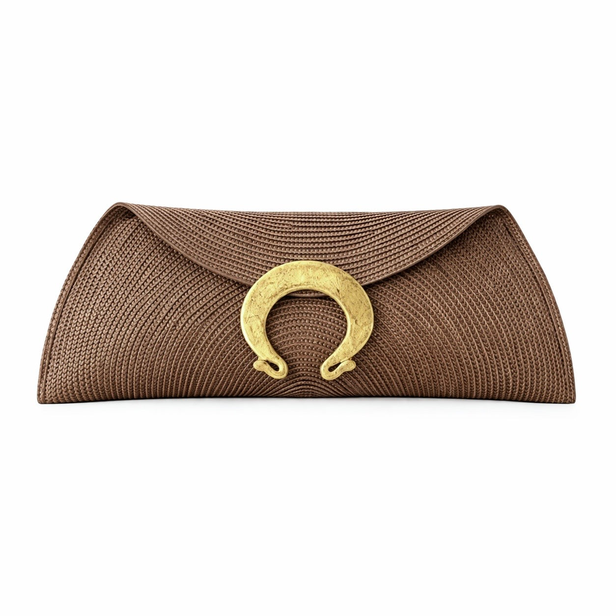 Cartera rafia INVITADA con aro Omega.