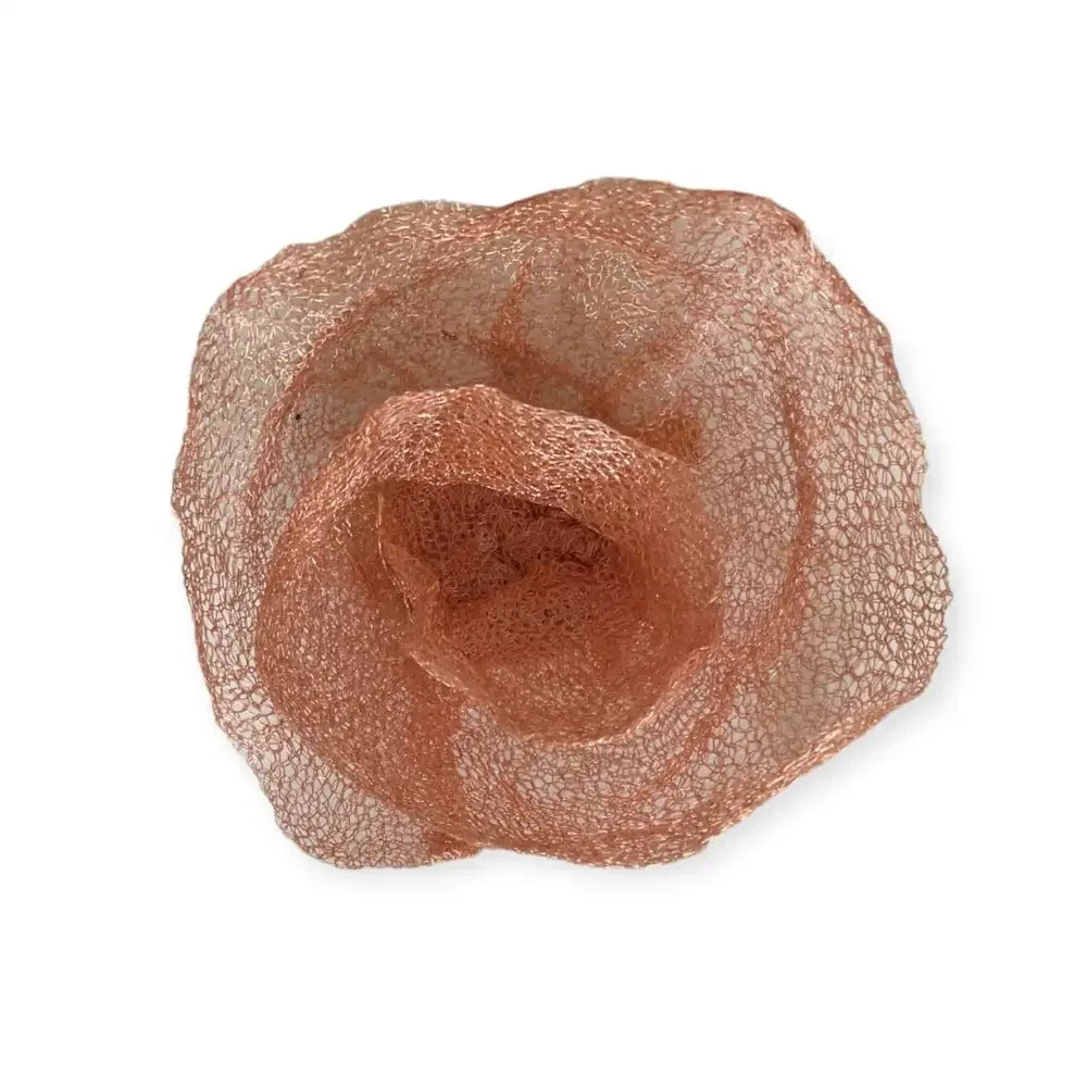 Broche flor de malla Flow jewelry. New in! - Nude rosado