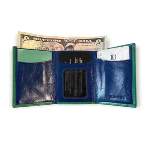 Small emerald green wallet, Icon Piamonte 950