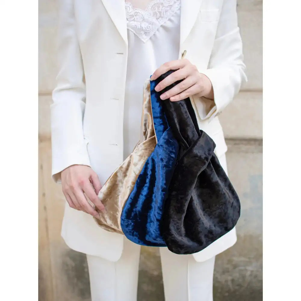 Bolso terciopelo azul hotsell