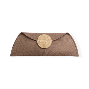 Natural raffia circle wedding bag