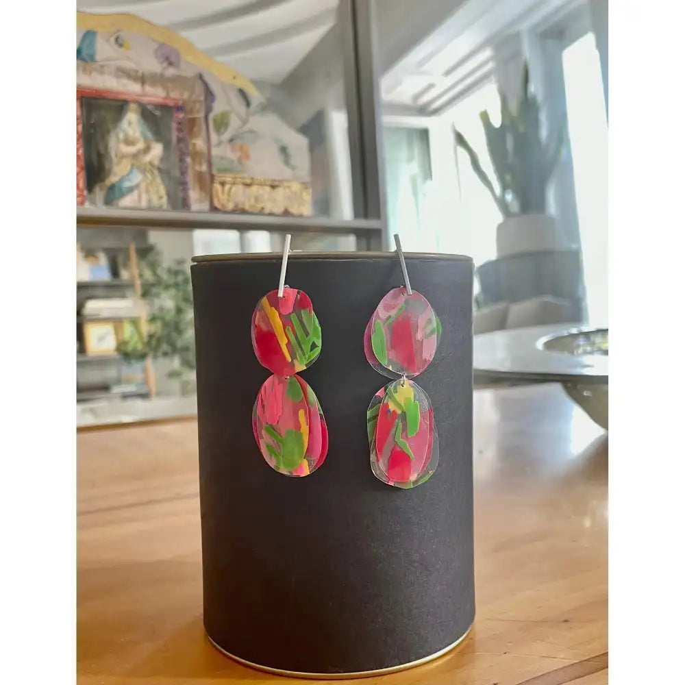 Pendientes largos pétalo May Gañán - joyas pendientes