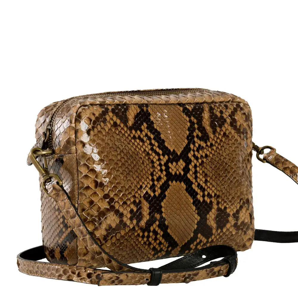 Snake skin bag, Piedmont shoulder bag.