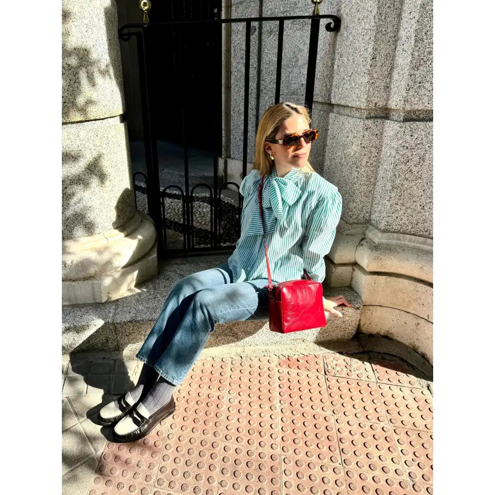 Bolso bandolera minimal Piamonte New in! - Rojo Sicilia