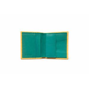 cartera 720 grabado snake amarillo interior esmeralda 