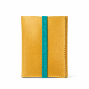 Small yellow leather wallet, Icon Piamonte 950
