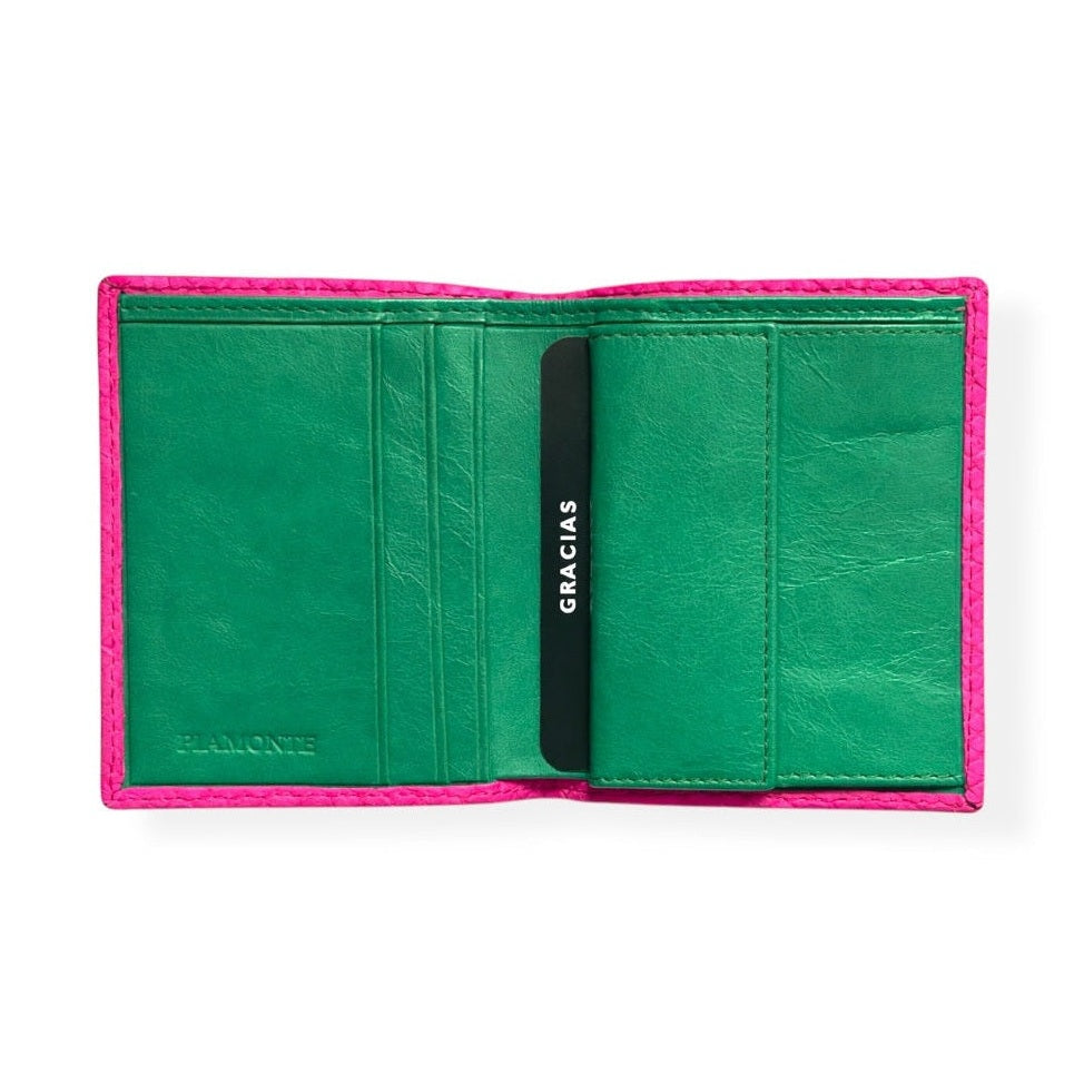 Cartera grabado serpiente con monedero 720. 2 tonos