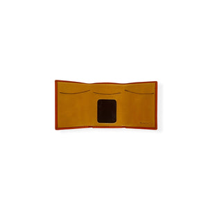 Small yellow leather wallet, Icon Piamonte 950