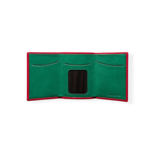 Small classic red wallet. Choose your combination.