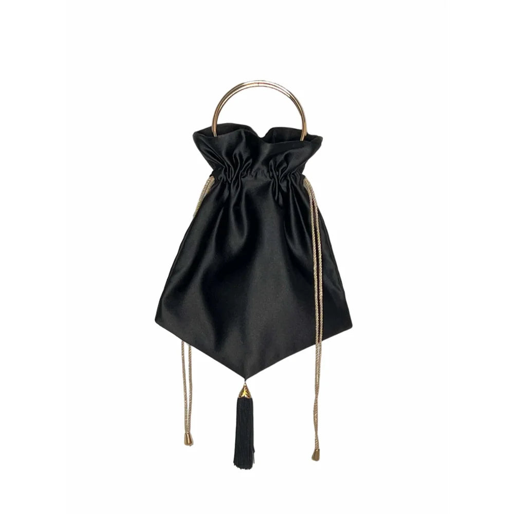 Bolso trapecio mikado oro - piamontemadrid