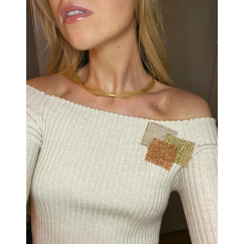 Broche tejido a mano, Flow Jewellery - piamontemadrid