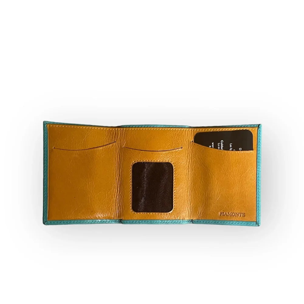 Cartera azul turquesa bicolor Icon Piamonte 950. - piamontemadrid