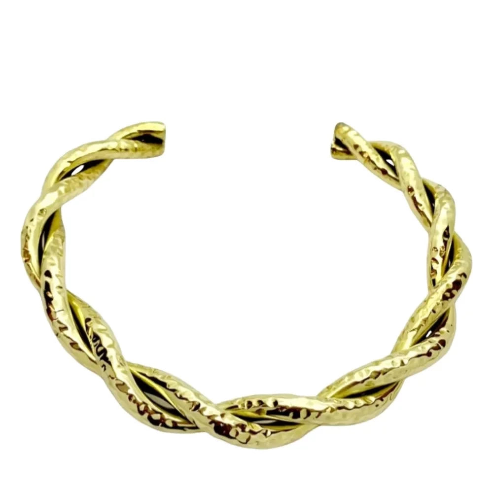 Choker dorado rígido trenza, Bcoqui collection - piamontemadrid