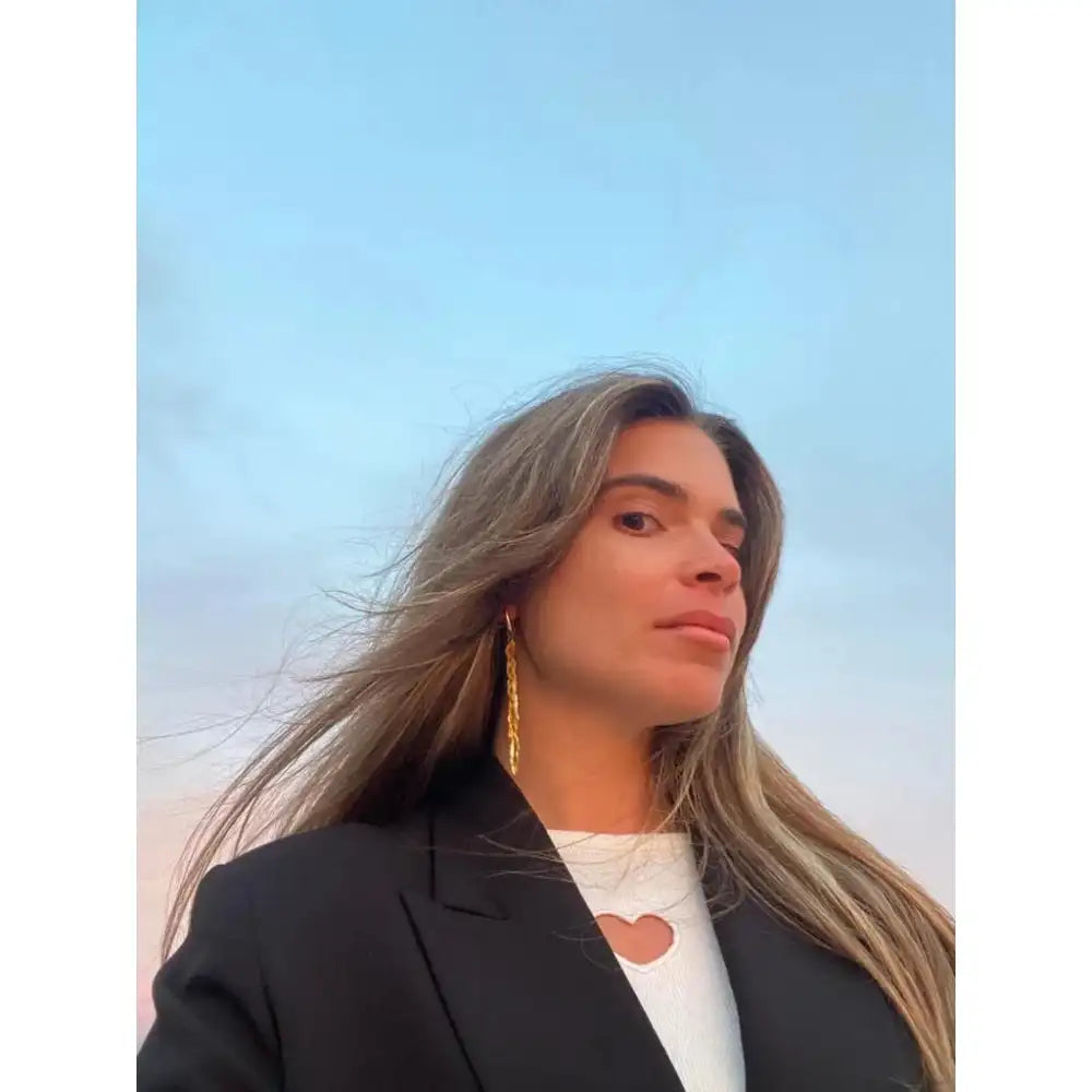 Pendientes dorados cascada hojas, Flow Jewellery. - piamontemadrid