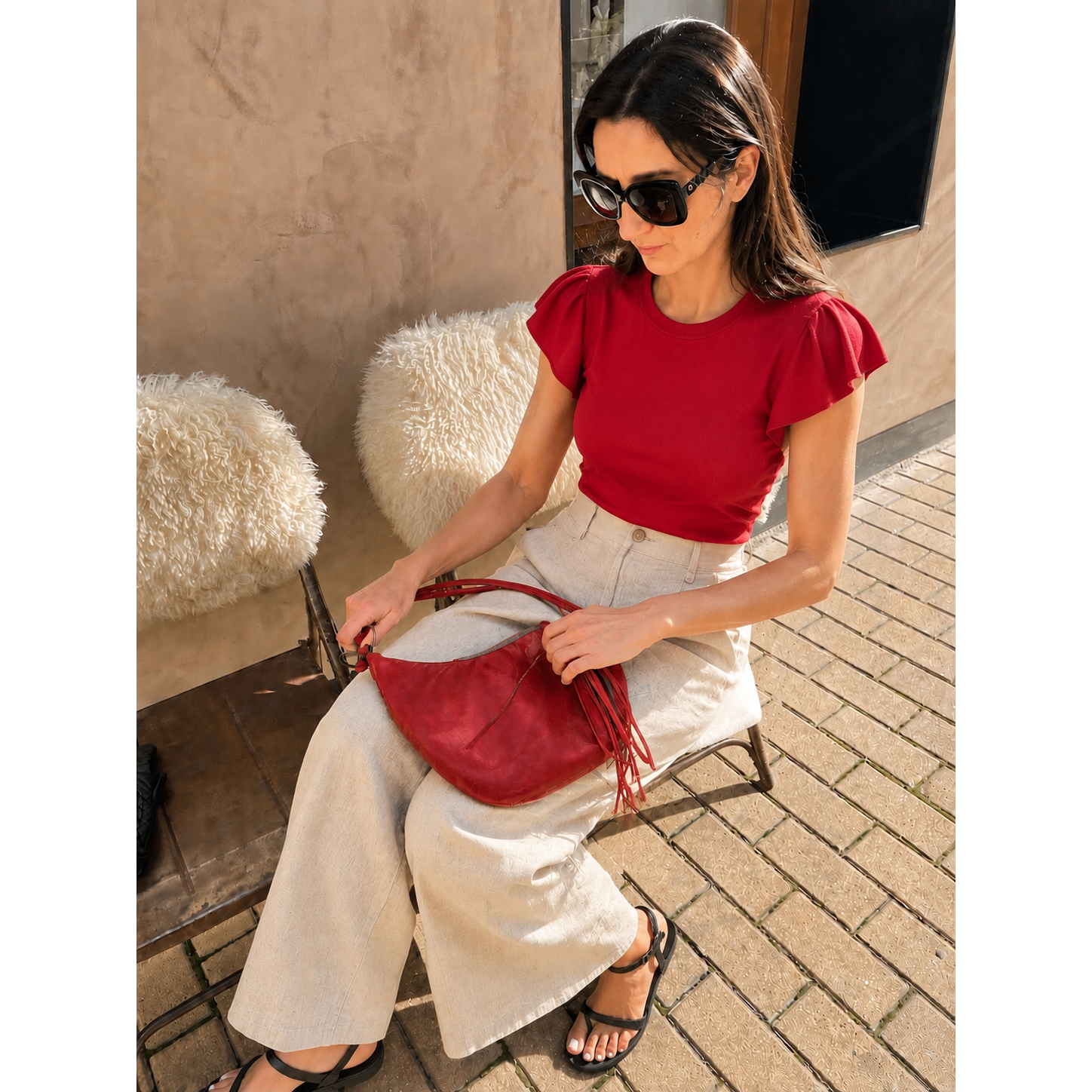 Lunita shoulder bag, Piedmont exotics