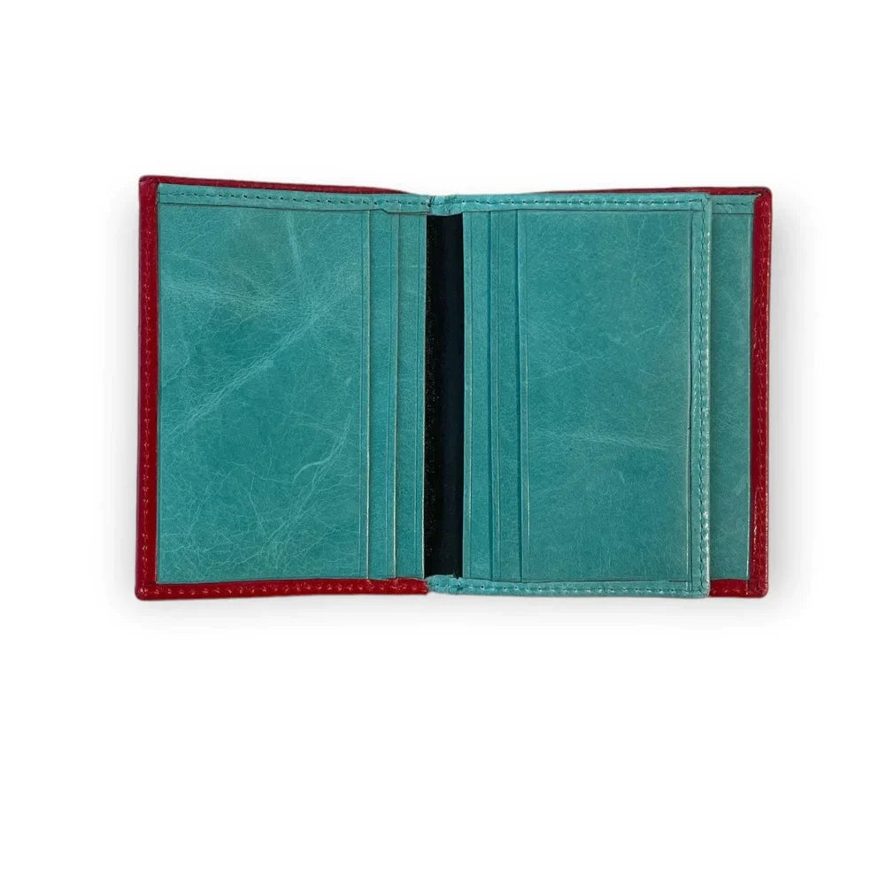 Cartera pequeña 1028. 18 tonos en stock. - Rojo + Azul china, New! - cartera